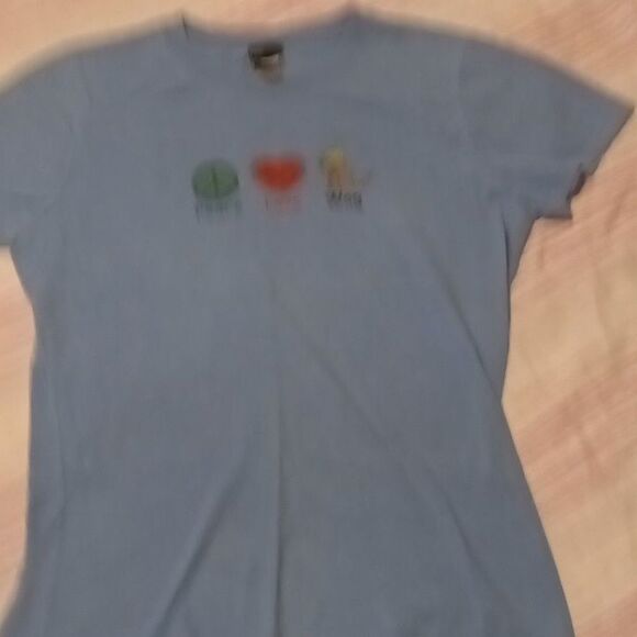 Peace, Love, Wag... Ladies Tee - Size: Small (0407) - Picture 1 of 7